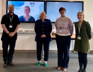 Scottish Veterans Commissioner Susie Hamilton meets with veterans who now work for NHS Orkney 